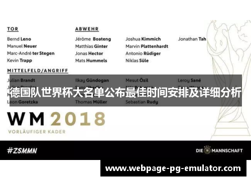 德国队世界杯大名单公布最佳时间安排及详细分析 德国队世界杯大名单公布最佳时间安排及详细分析