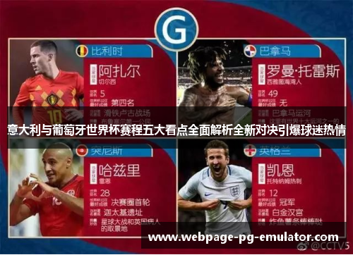 意大利与葡萄牙世界杯赛程五大看点全面解析全新对决引爆球迷热情